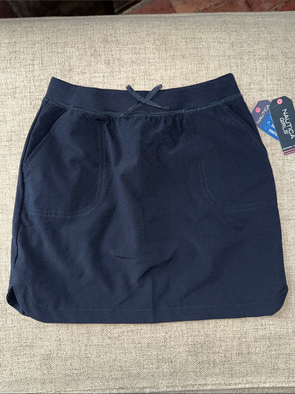 Nautica Girls Navy Uniform Pull-On Skort with Front Pockets